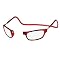 CliC Adjustable Front Connect Reader, 1.75 Strength, Red Frame