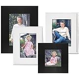 Collectors Gallery Sturdy Easel Cardboard Frame for a 4 x 6 Photograph, Black (6 Pack)