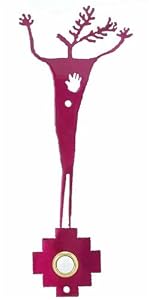 Deer Shaman Doorbell in Magenta Pink Steel, #11537