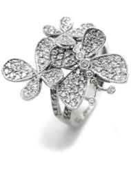 0.96 Carat Diamond Butterfly Fashion Cocktail Ring