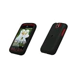 Best Price Premium Black Rubberized Snap-On Cover Hard Case Cell Phone Protector for HTC myTouch 3G Slide [Accessory Export Brand Packaging]
