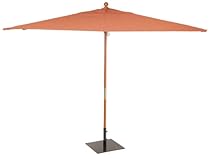 Hot Sale Oxford Garden Sunbrella 10-Foot Rectangular Market Umbrella, Dupione Papaya