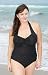 Beach Belle&Acirc;&reg; Black Plus Size Sweetheart Halter Tankini Top - Women's Swimwear Plus Size Swimsuits