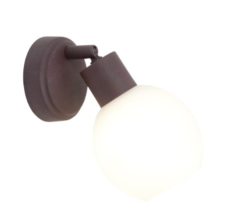 Trio-Leuchten Energiespar-Spot rostfarbig, Glas wei&szlig; matt, inklusiv 1x E14 11W ESL, Breite: 20 cm 873810124