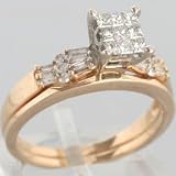 14k Yellow Gold .67 CTW Diamond Wedding Set