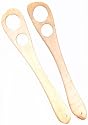 Left - Right Hand Mixing Spoon Pair Hard Maple USA Made