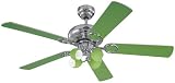 Westinghouse 7879300 Helix Four-Light 52-Inch Five-Blade Ceiling Fan, Green with Neon Green Globes