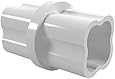 FORMUFIT F012ICO-WH-10 Internal PVC Coupling, Furniture Grade, 1/2" Size, White (Pack of 10)