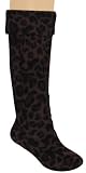 Capelli New York Printed Leopard Mf Ladies Tall Rain Boot Liner Brown Combo Medium