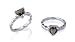 Trillion Cut Smoky Quartz Ring Sterling SIlver