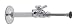 Jaclo 619-71-TB 1/2" IPS x 3/8" O.D. Straight Pattern Quarter-Turn Ball Style Toilet Supply Kit with Cross Handle and 12" Supply Tube, Tristan Brass