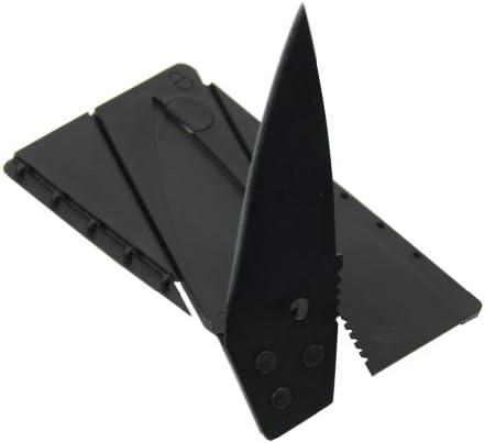 5x Credit Card Thin Micro Mini Wallet Folding Pocket Knife Knives (Black)