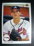 Signed Smoltz, John (Atlanta Braves) 1990 Upper Deck Card (Faded Signature)