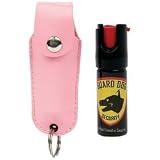 Pepper Spray Pink Faux Leather Case Key Ring Stylish Modern Design High Quality Practical