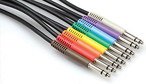 HOSA TT balanced to TT balanced, 90cm (3 ft.) x 8 pcs - Tiny Tel or Bantam Cables