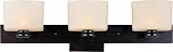 Maxim Lighting 9003DWOI Essence 3-Light ADA Compliant Bath Vanity, Oil Rubbed Bronze Finish with Dusty White Glass