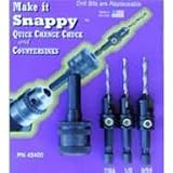 QUICK CHANGE CHUCK AND 3 PC COUNTERSINK DRILL BIT SET BY SNAPPY