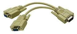 Cables To Go - 25246 - 8in Econo HD15M to (2) Female SVGA Y-Cable