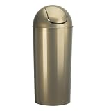Umbra 086757-488 Indoor Jumbo 16-1/4-Gallon-Capacity Waste Can, Metallic Platinum