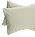 Amazon Brand – Pinzon 400-Thread-Count Hemstitch Egyptian Cotton Pillowcases - King, Sage (Set of 2)
