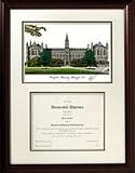 Georgetown Hoyas Framed Scholar Diploma Frame with Lithograph