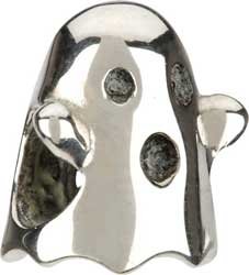 Authentic Chamilia RETIRED Sterling Silver Ghost (Halloween) Bead * GA-95