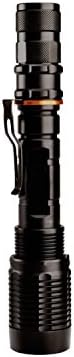 WindFire® CREE XM-L T6 U2 2000Lumens Zoomable 5 modes LED Flashlight with Clip 18650 Rechargeable Battery CREE Focus Adjustable Lamp Lighting Torch with Charger and 2 x 18650 Rechargeable Battery for Cycling, Camping, Climbing, Hunting, Fishing