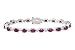 11 Carat Ruby Sterling Silver Bracelet w/Diamond Accents