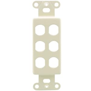 OEM Systems IWM-6P-I Decorator Style 6 Connector Plate (Ivory)