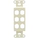 OEM Systems IWM-6P-I Decorator Style 6 Connector Plate (Ivory)