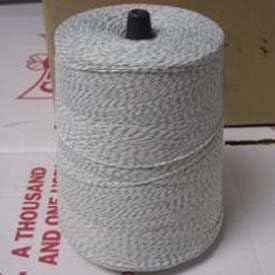 Packaging Twine, 4 Ply, Green and White. 2lb. Cone, 3,360 Yards