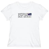 T-Shirt Woman White Elegant Flag  Saint Anthony  Montserrat City