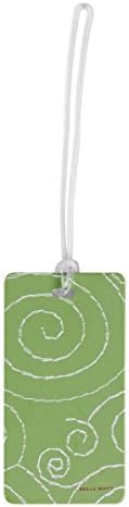 Belle Hop Fashion Luggage Tag, Green Stitches - 7474