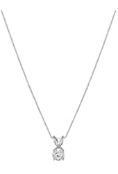IGI Certified 14k White Gold Lab Diamond Pendant Necklace (1/2 ct, I-J Color, SI1-SI2 Clarity), 18"