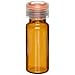 Wheaton W225152-01 Borosilicate Glass 1.8mL Vial with 0.005 PTFE/0.035 Red Rubber Lined 9mm ABC Screw Cap, Amber/Natural (Case of 100)