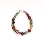 31FDGTBV91L. SL160  Recycled Glass, Lampwork, and Resin Multi Color Bead Bracelet. Reviews