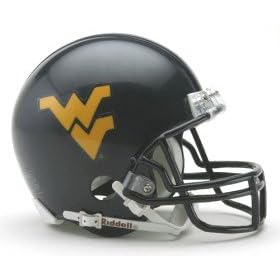 <b>West Virginia Mountaineers Replica Mini Helmet w/ Z2B Mask</b>