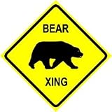 BIG BEAR CROSSING sign * street animal