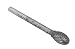 Tools & Hardware : Foredom Carbide Bur Cross Cut 1/8In Shank Oval Shape