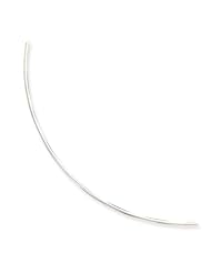 Genuine .925 Sterling Silver Solid Polished Neck Wire Necklace. 100% Satisfaction Guaranteed.