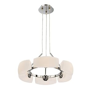 Possini Euro Chrome White 19″ Wide Pendant Chandelier