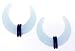 Glow in the Dark Acrylic Pincher Blue 8g - Sold as Pair