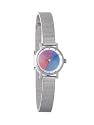 ANDROID Ladies Baby Crystal Motion Watch with Solid Stainless Steel Mesh Bracelet - Red & Blue Dial