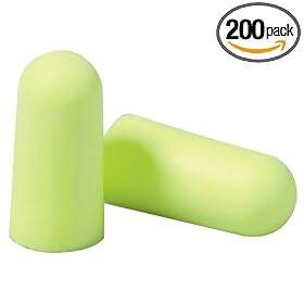 AO Safety/3M 312-1250 E-A-Rsoft Earplugs, Yellow Neons, 200-Pack