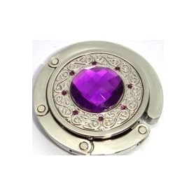 Bling Crystal with Intricate Design Foldable Purse Hanger - Purse Caddy (Various Colors and Free Shipping on Orders of 2 or More)