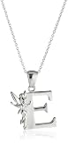 Disney Tinkerbell E Initial Silver Pendant Necklace