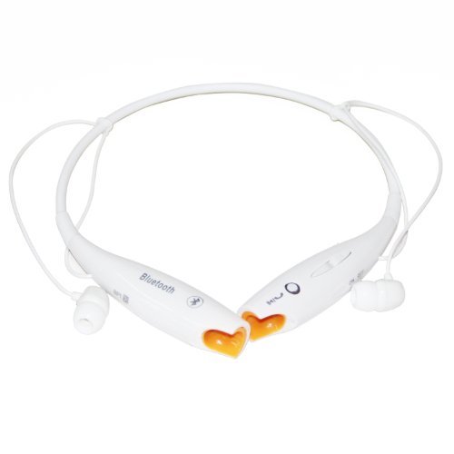 Iwoo Wireless Bluetooth OEM Universal Stereo Headset Headphone Neckband Earbud , White