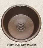 Herbeau 4307-61 Saone Round Bowl, Hammered Weathered Copper