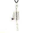 Silver Prayer Wheel Buddha Pendant