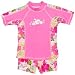 Girls Pink Hawaiian Flower Two Piece Rashguard Swim Suit